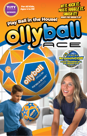 Ollyball ACE • All-Sport Full-Force Indoor Volleyball, Soccer ball and Pickleball • Patented for Safe Indoor Play and Training